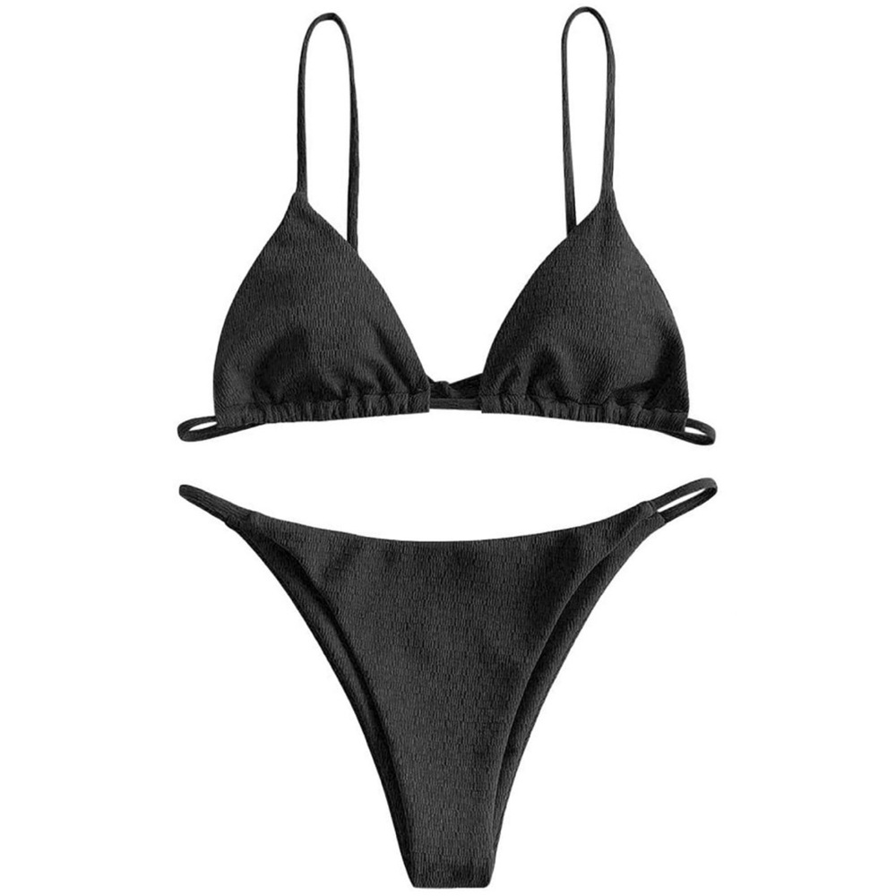 Zaful Black Triangle Bikini Swimwear